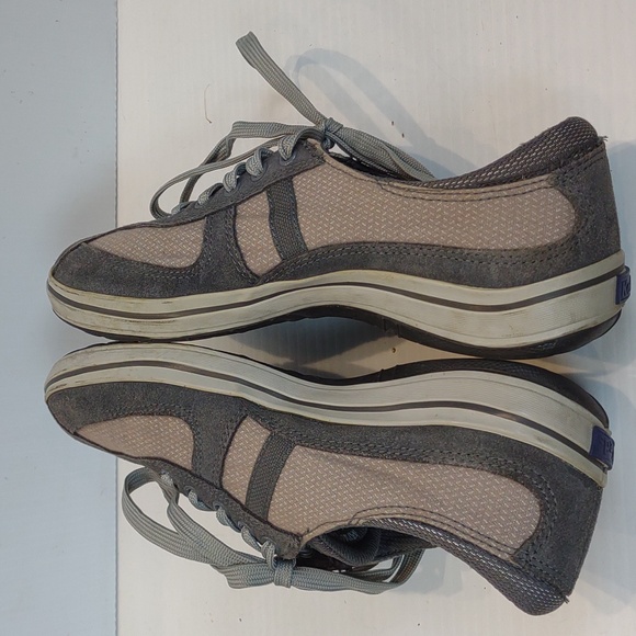 Keds Women's Gray Suede & Taupe Mesh Lace Up Sneakers WH39440 - Picture 7 of 15